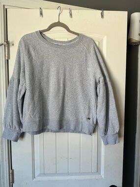 DKNY Sport Grey Balloon Sleeve Raglan Sweatshirt Size Medium
